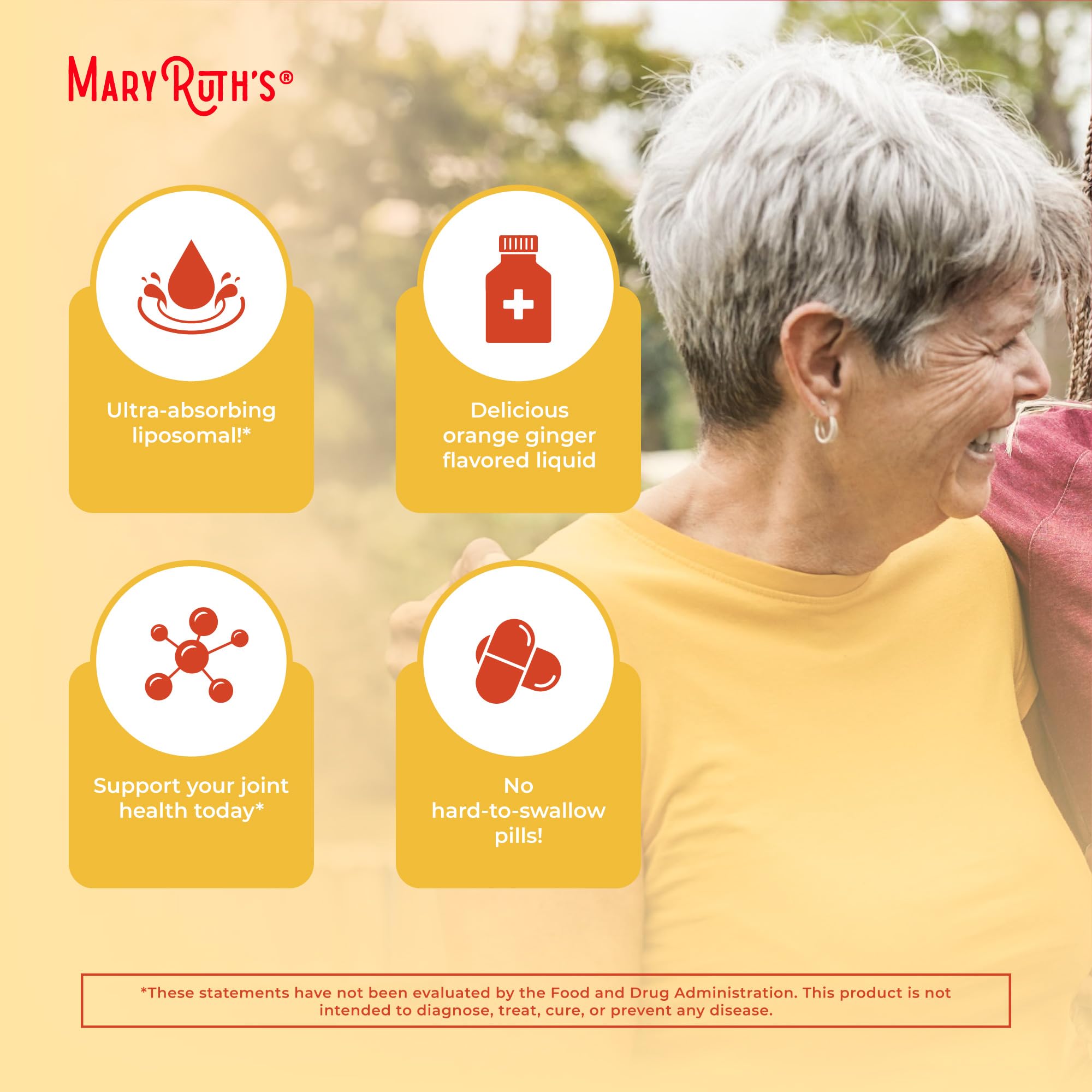 MaryRuth Organics 15 mL daily serving on a measuring spoon for accuracy