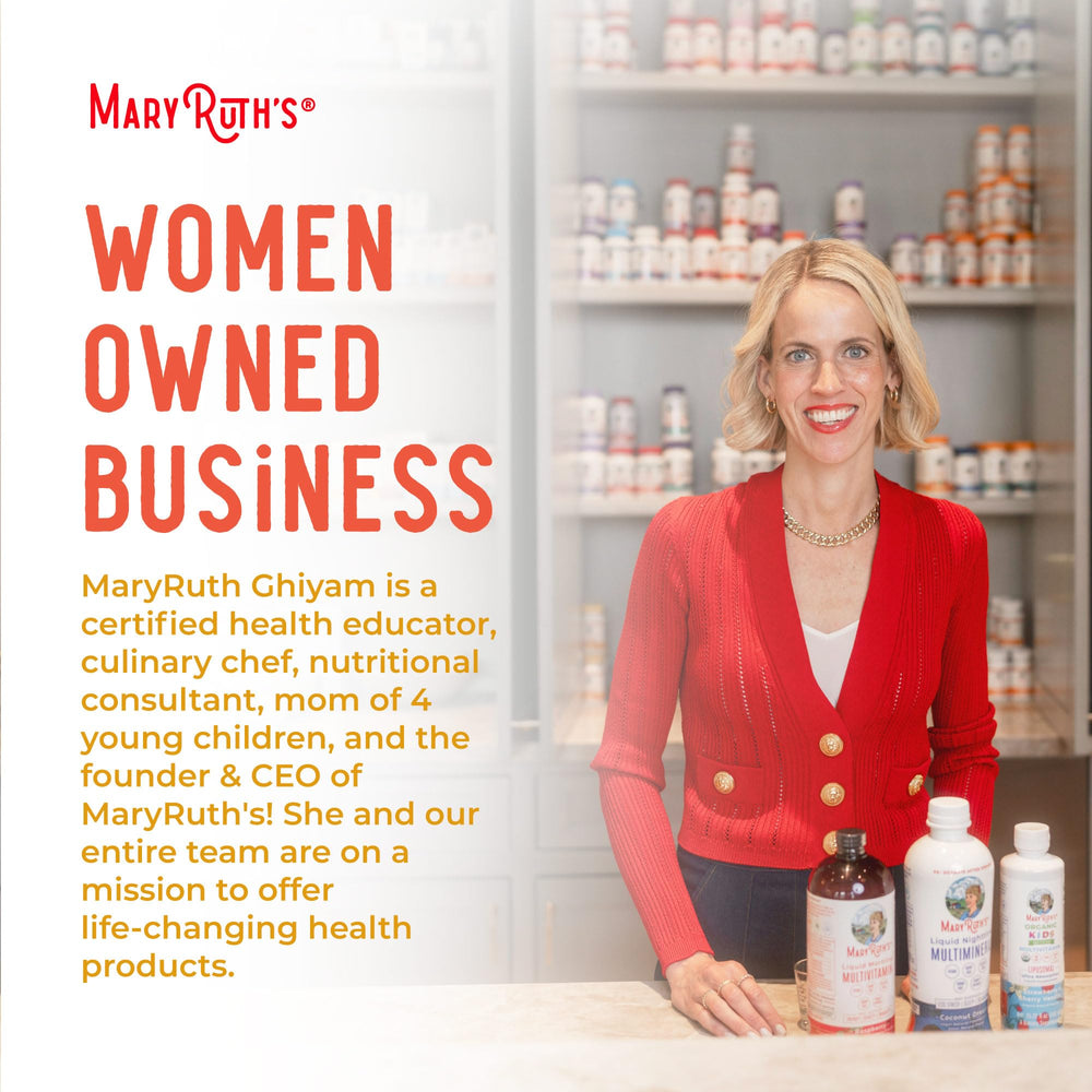 MaryRuth Organics easy-use spray designed for adults and kids.