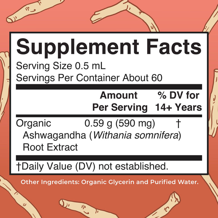 MaryRuth Organics Ashwagandha Drops dropper ready for easy daily use
