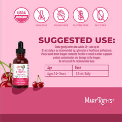 MaryRuth Organics B Complex label closeup highlighting organic formulation