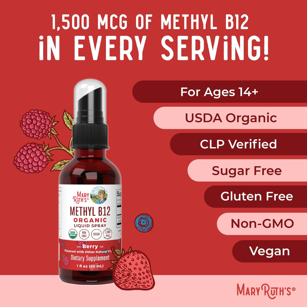 Gluten-free and dairy-free B12 spray suitable for allergy-conscious diets.