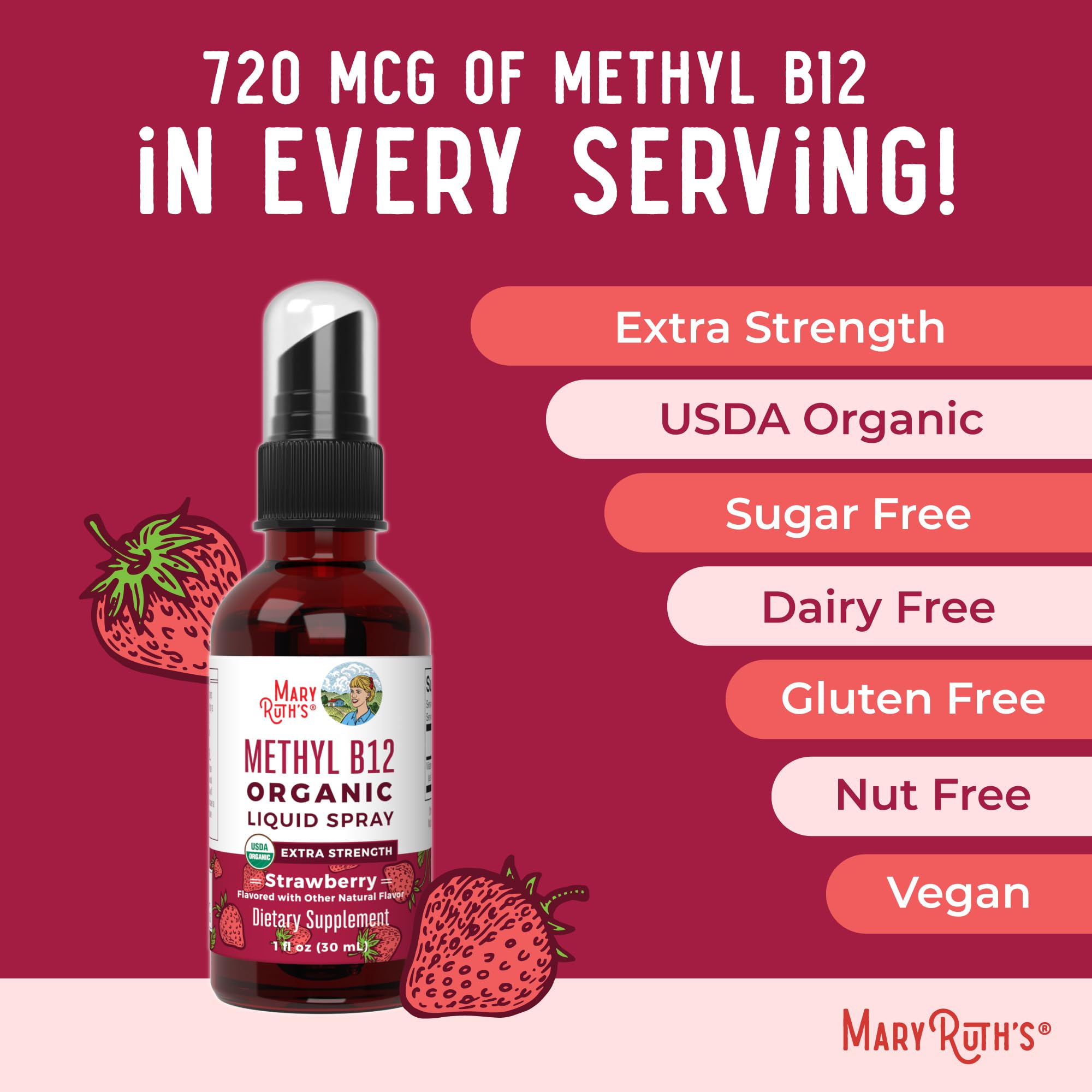 B12 spray sits on a kitchen counter ready to use.
