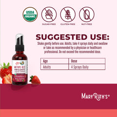 Label close-up highlighting USDA Organic and vegan B12 formula.