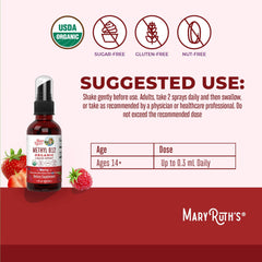 Close-up of methylcobalamin B12 spray indicating improved absorption potential.