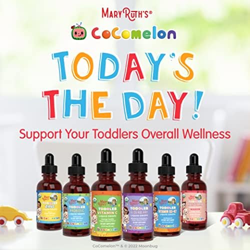 MaryRuth Organics cocomelon toddler probiotic ingredients—five probiotic strains.