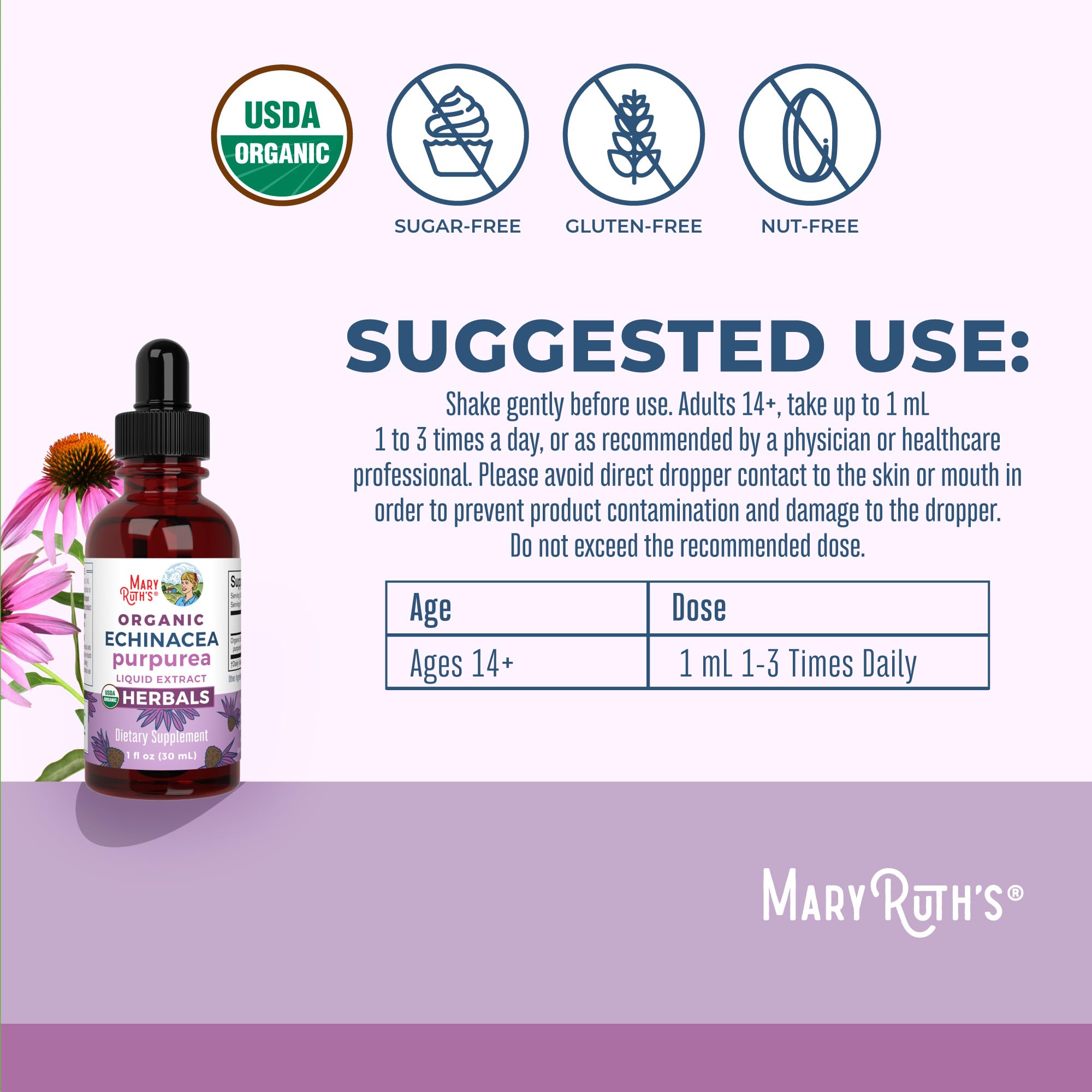 Drops added to water in a glass for a quick daily routine with MaryRuth Organics.