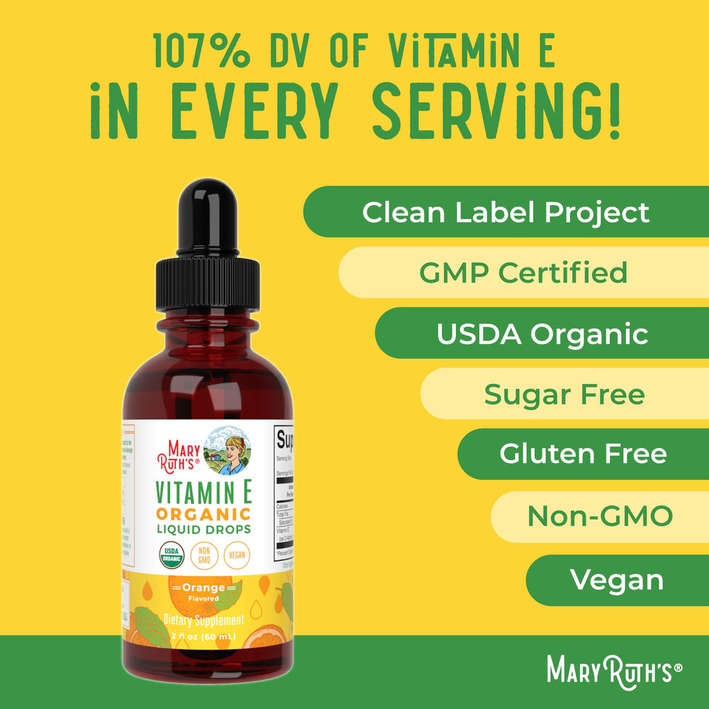 MaryRuth Organics vitamin E suitable for adults and kids in daily routine