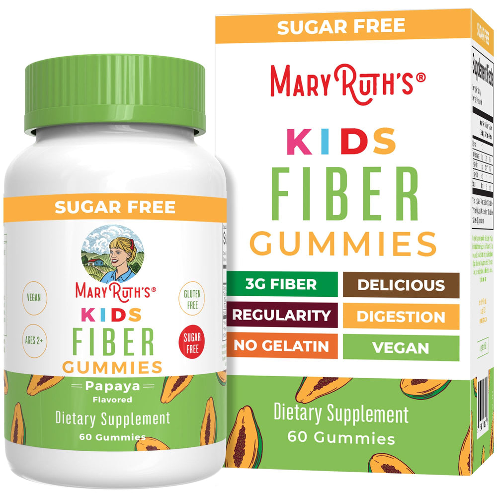 MaryRuth Organics kids fiber gummies bottle front view 60 servings