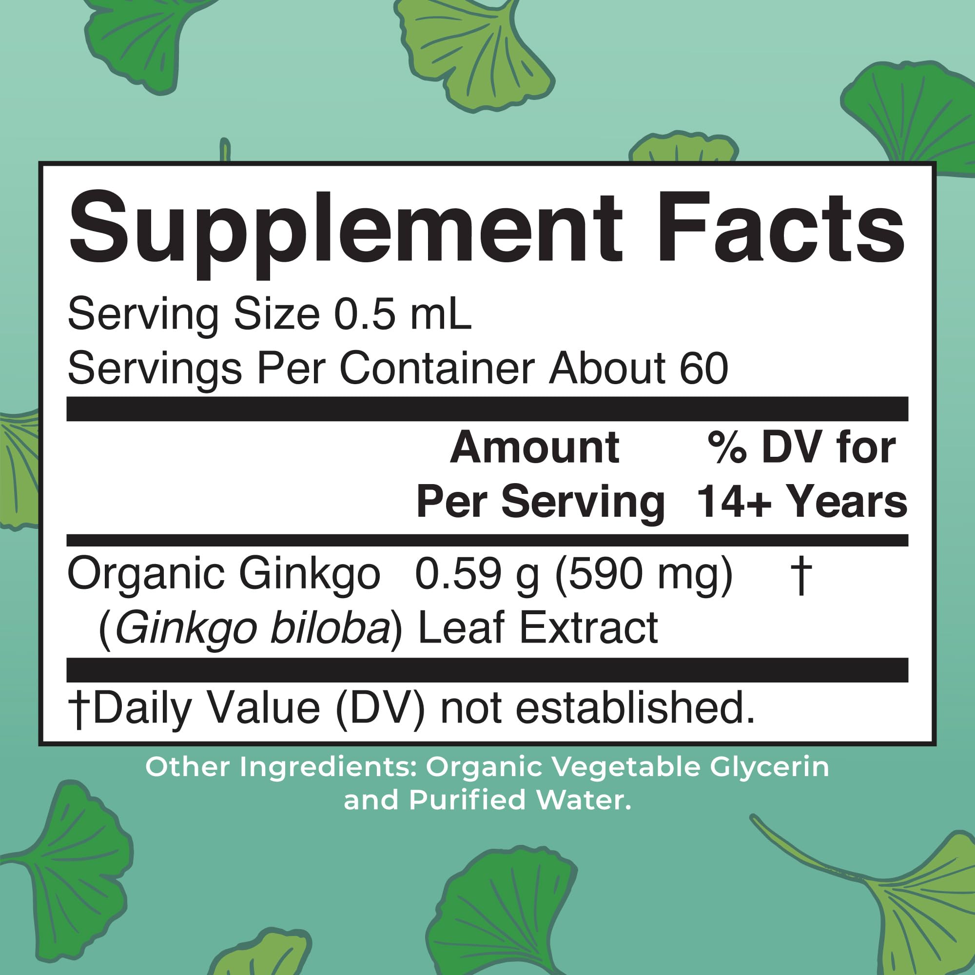 MaryRuth Organics Ginkgo Leaf Liquid Drops being poured into a glass for convenient daily use.