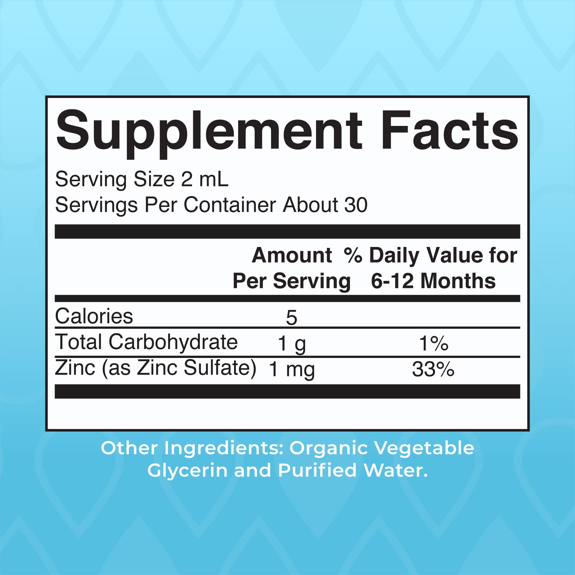 MaryRuth Organics zinc drops dropper showing precise 2 mL dosing.