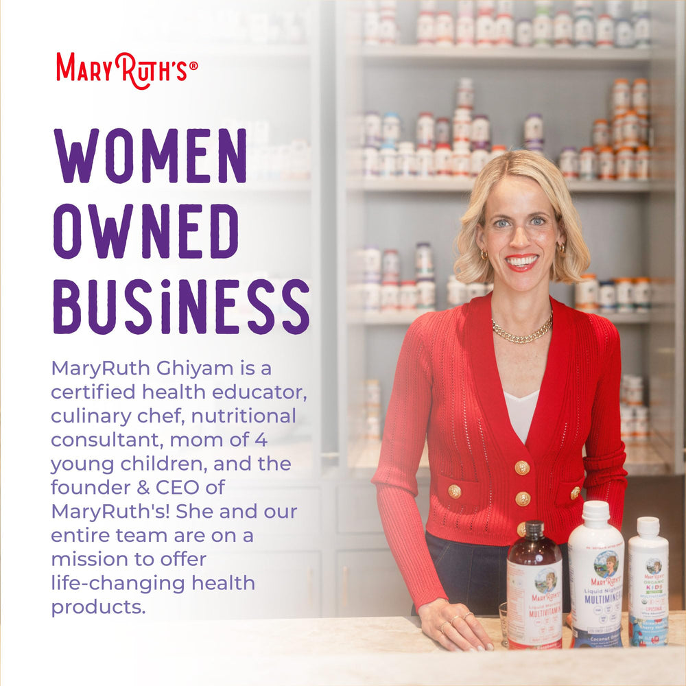 MaryRuth Organics Iron Gummies sugar-free formula on packaging