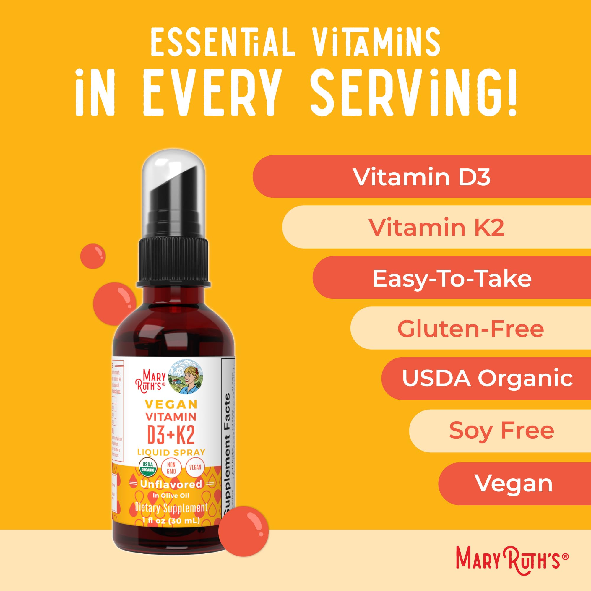 MaryRuth Organics kid-friendly dosing illustration for families.