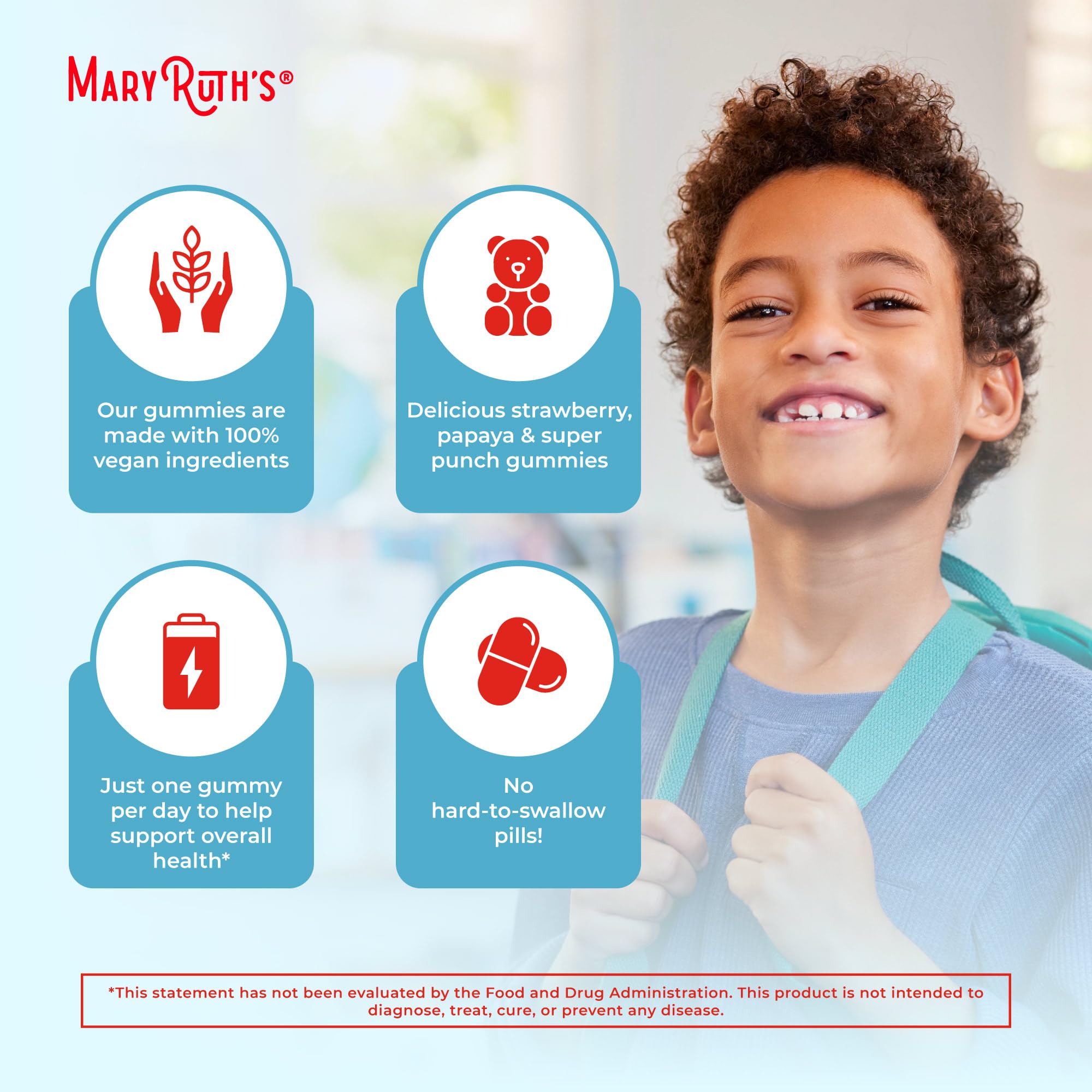 MaryRuth Organics vegan, sugar-free gummies ingredients for allergen-friendly use