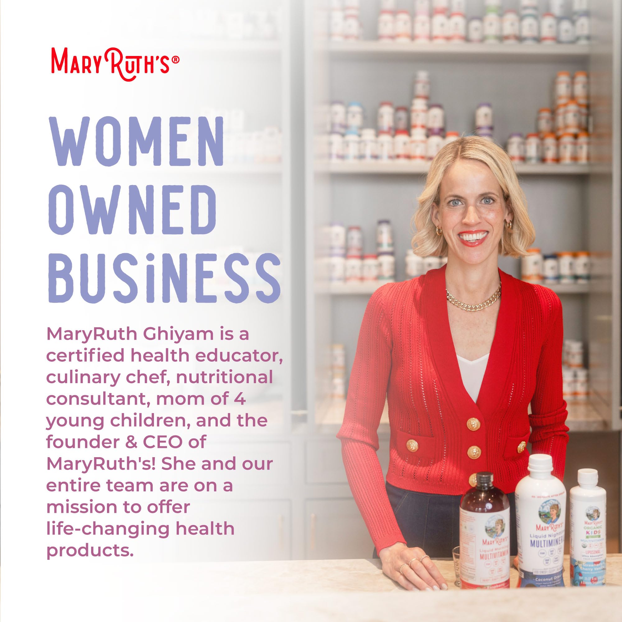 MaryRuth Organics dairy-free, nut-free option; allergy-friendly toddler vitamin.
