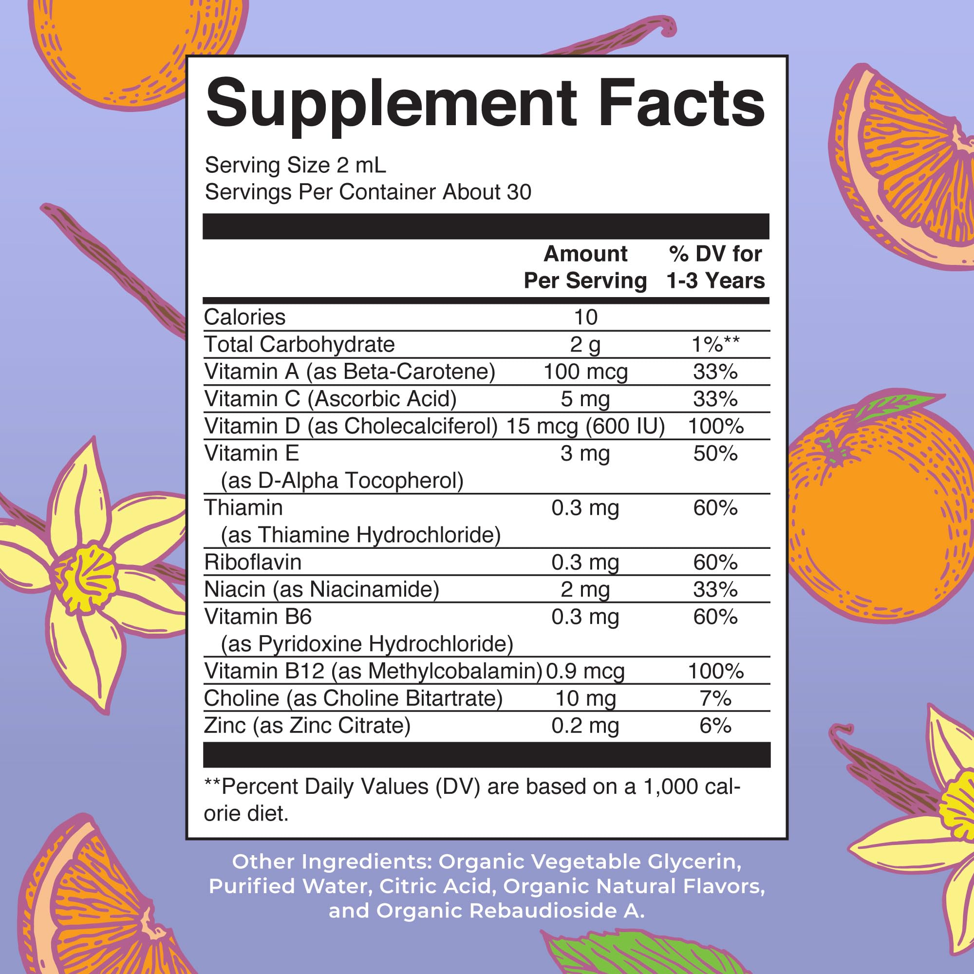 MaryRuth Organics drops dosing 2ml; simple, precise toddler administration.