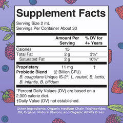 MaryRuth Organics Kids Very Berry Liquid Probiotic dropper enables simple daily dosing