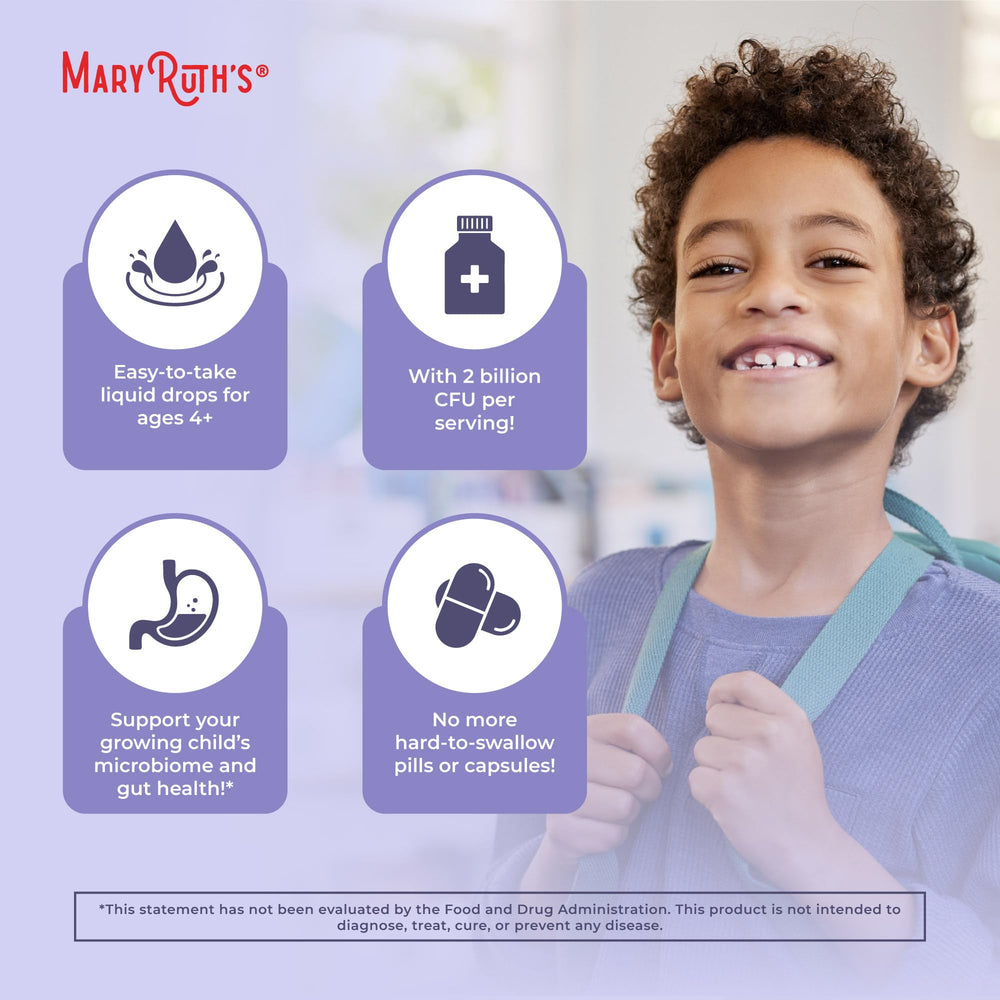 MaryRuth Organics Kids Very Berry Liquid Probiotic serving supports consistent daily use