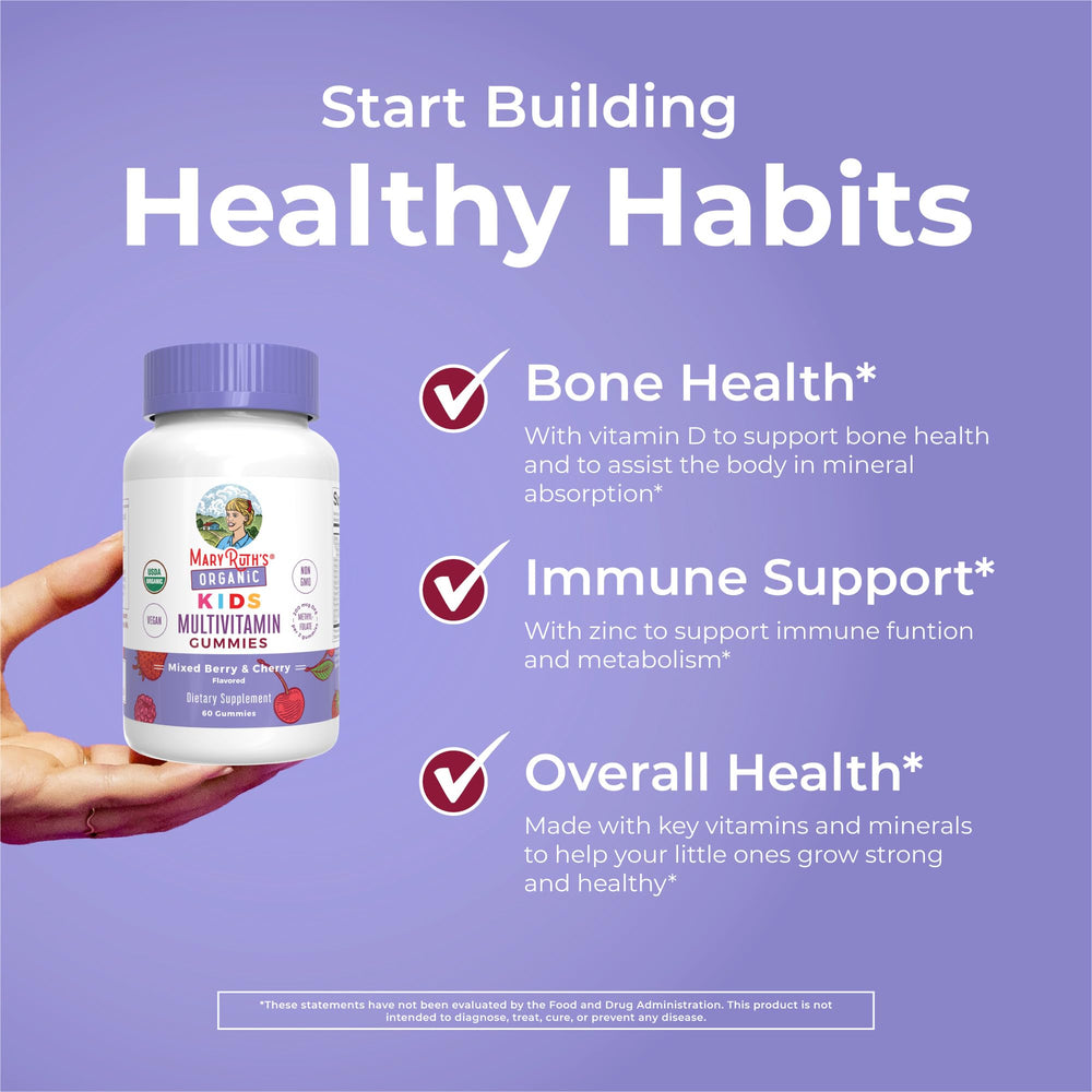 MaryRuth Organics 60-count box ideal for monthly kid vitamin routine.