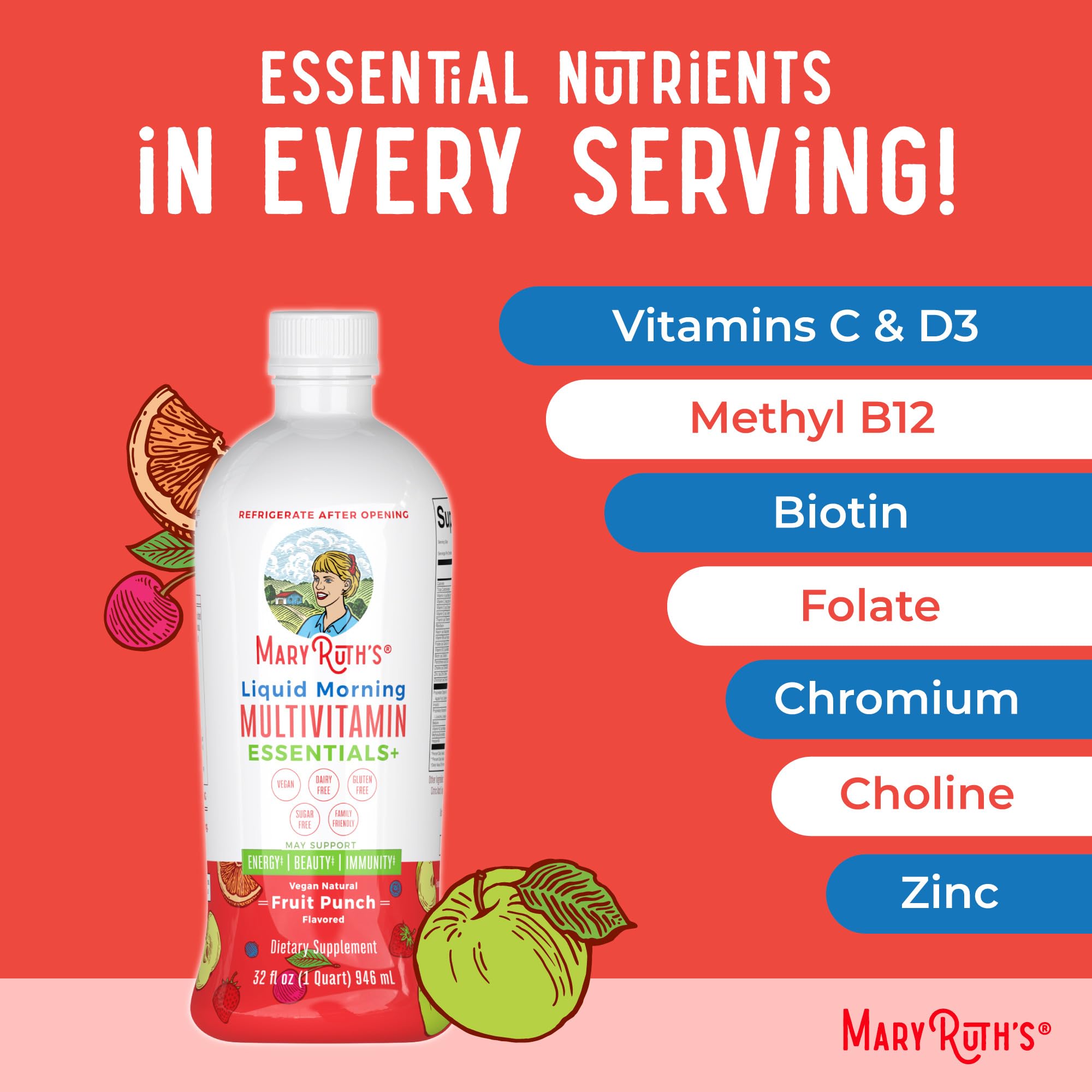 MaryRuth Organics 32oz bottle ready for extended use and family sharing