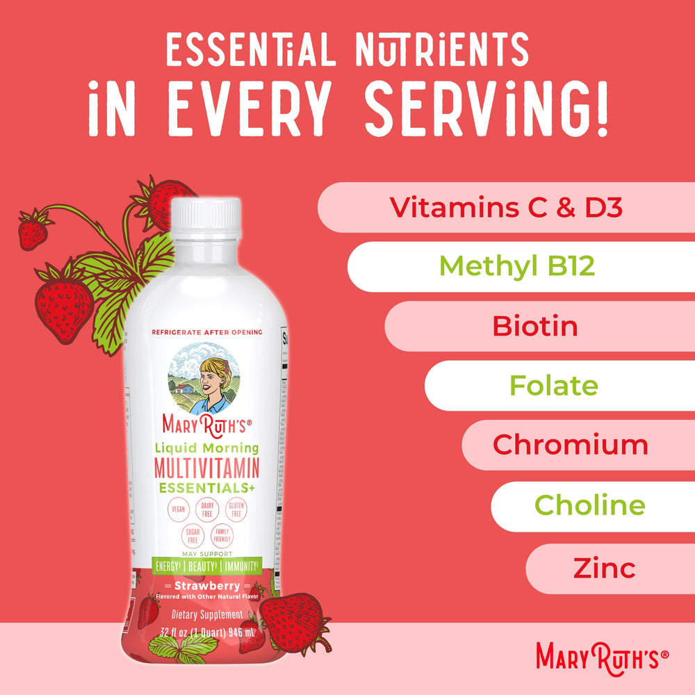 MaryRuth Organics Essentials+ daytime routine image for adults and families