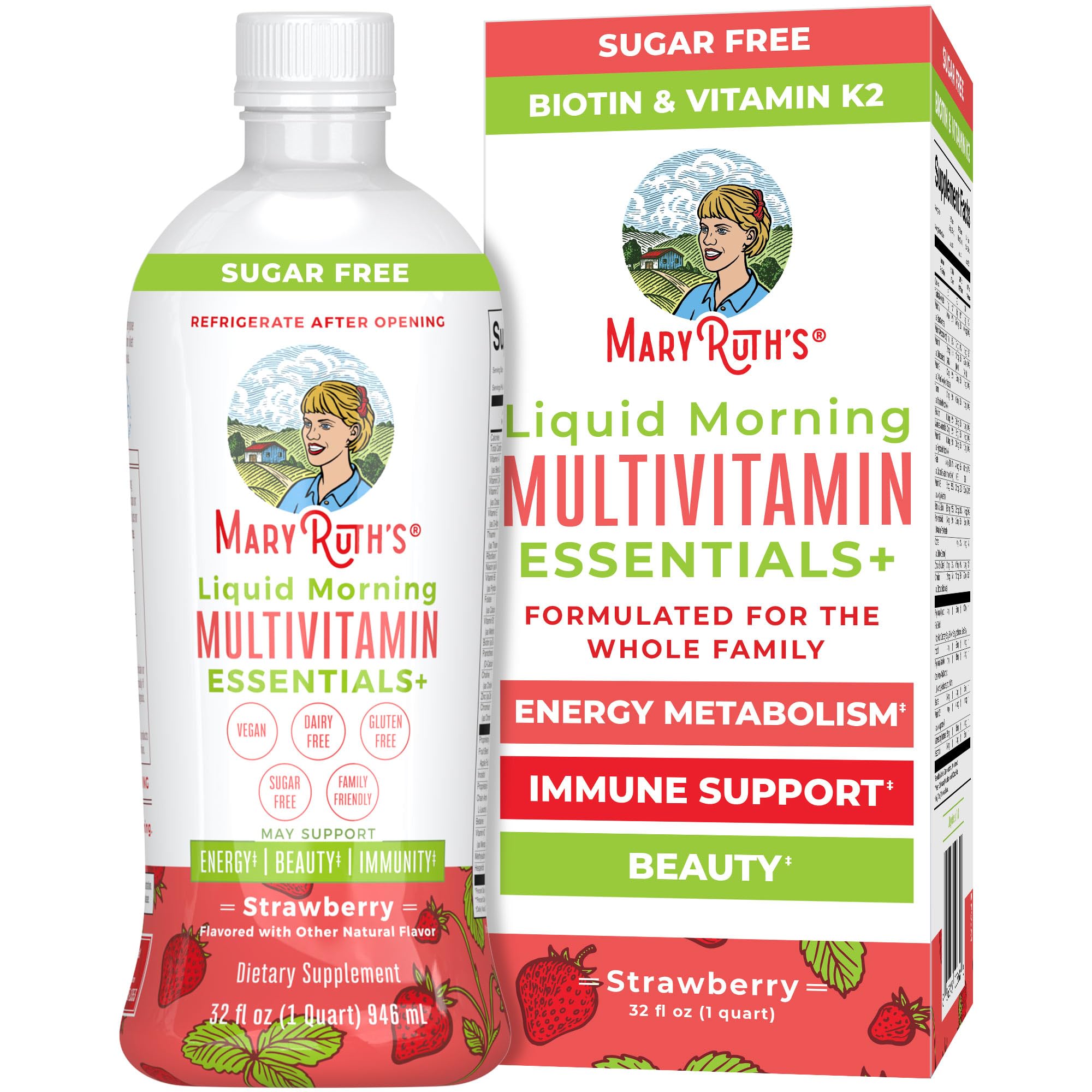 MaryRuth Organics Essentials+ fruit punch bottle for daily wellness