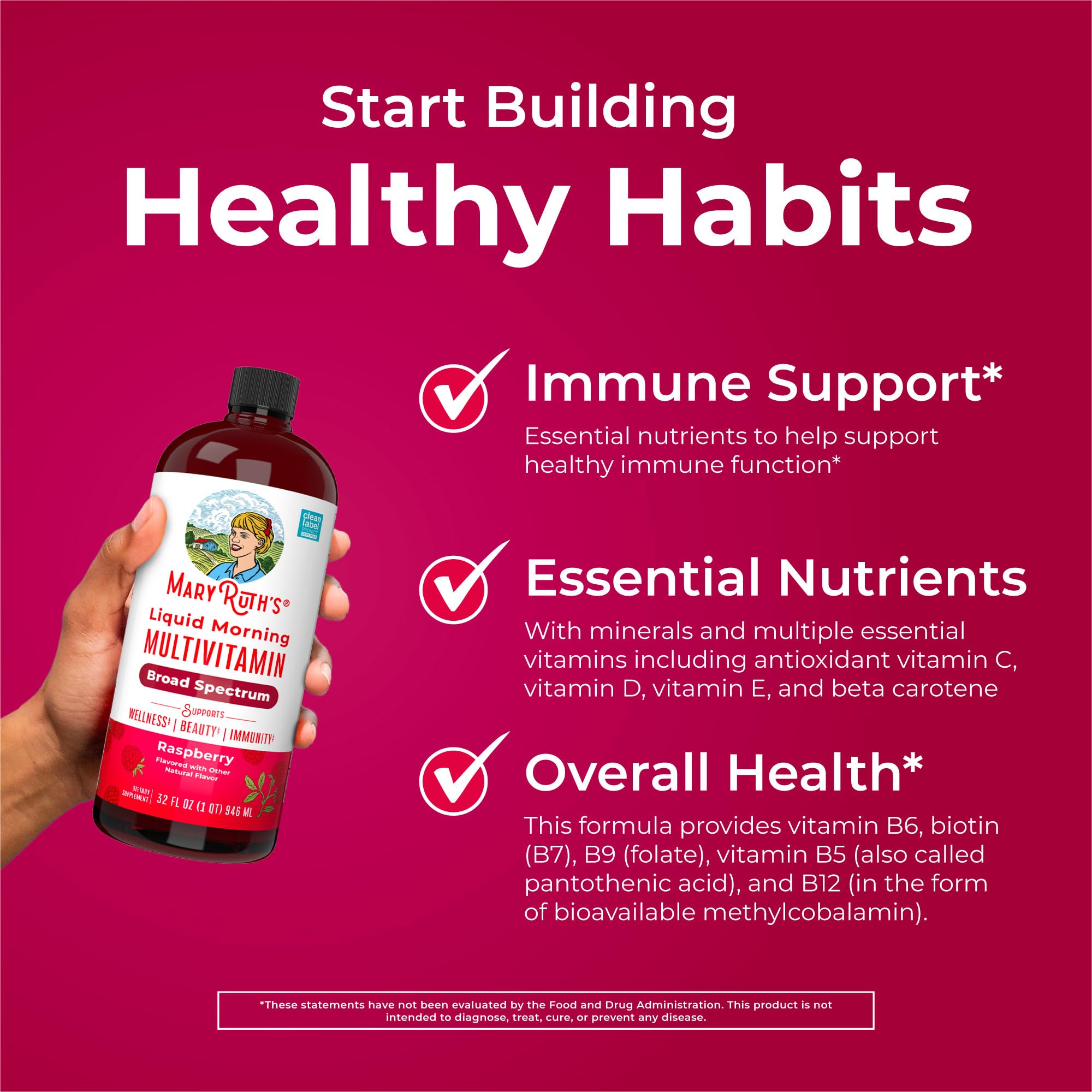 Amber bottle indicating premium, shelf-stable multivitamin.