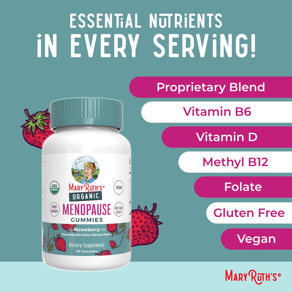 Easy daily routine with two gummies up to twice daily as part of menopausal wellness.