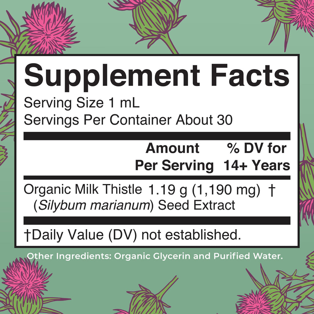 MaryRuth Organics Milk Thistle Drops pour spout demonstrates easy dosing on the go