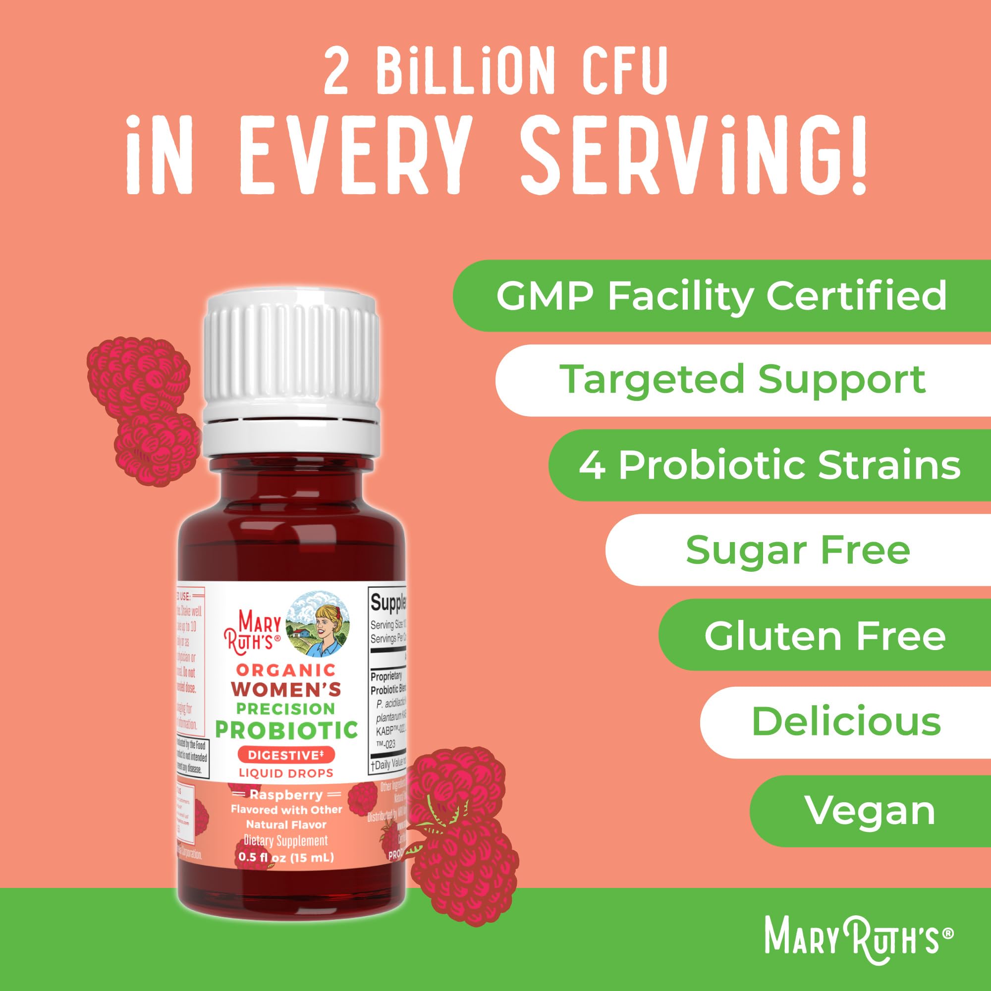 MaryRuth Organics nut-free, gluten-free drops suit dietary needs.