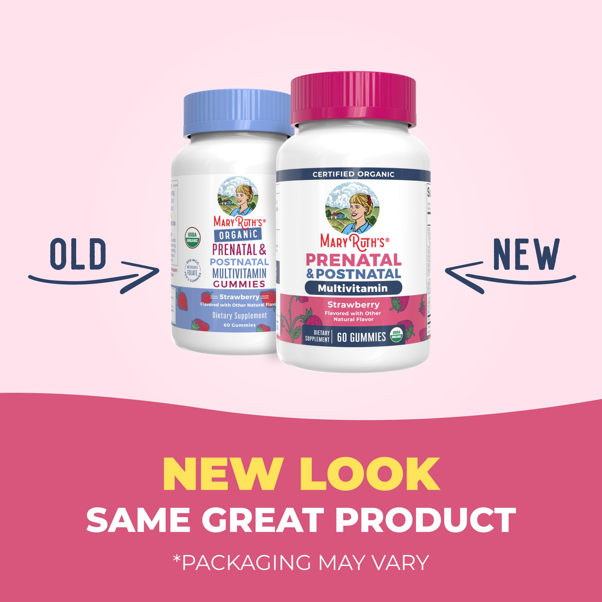 Bottle of MaryRuth Organics Prenatal Gummies with 30 servings per bottle
