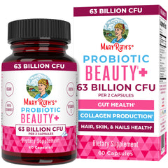 MaryRuth Organics Probiotic Beauty Capsules bottle highlighting daily beauty from within