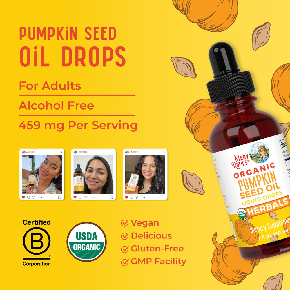 MaryRuth Organics pumpkin seed oil in a kitchen scene for everyday use
