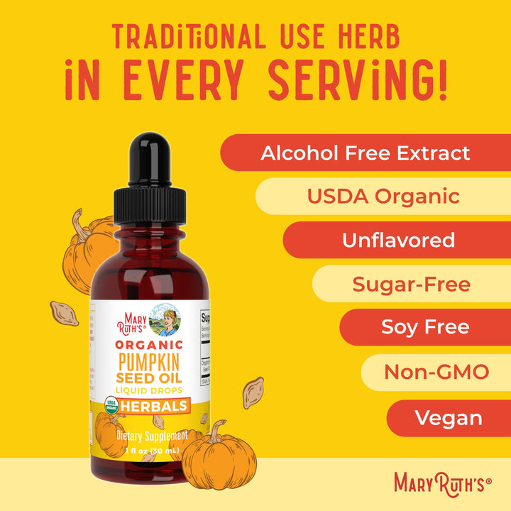 Serving drops ready for morning routine with MaryRuth Organics pumpkin seed oil