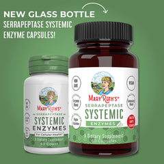 MaryRuth Organics enteric-coated capsules highlight plant-based formulation.