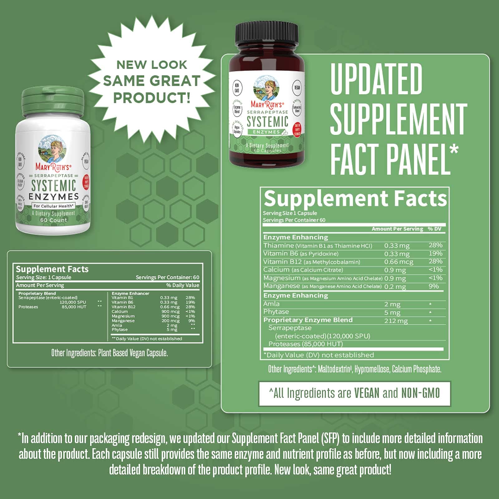 MaryRuth Organics pine-based vegan capsules emphasize plant-based formulation.