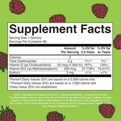 Close-up of MaryRuth Organics gummy bottle-top for easy daily intake.