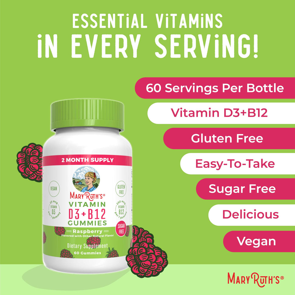Gummy close-up emphasizes tasty raspberry flavor and sugar-free formula.