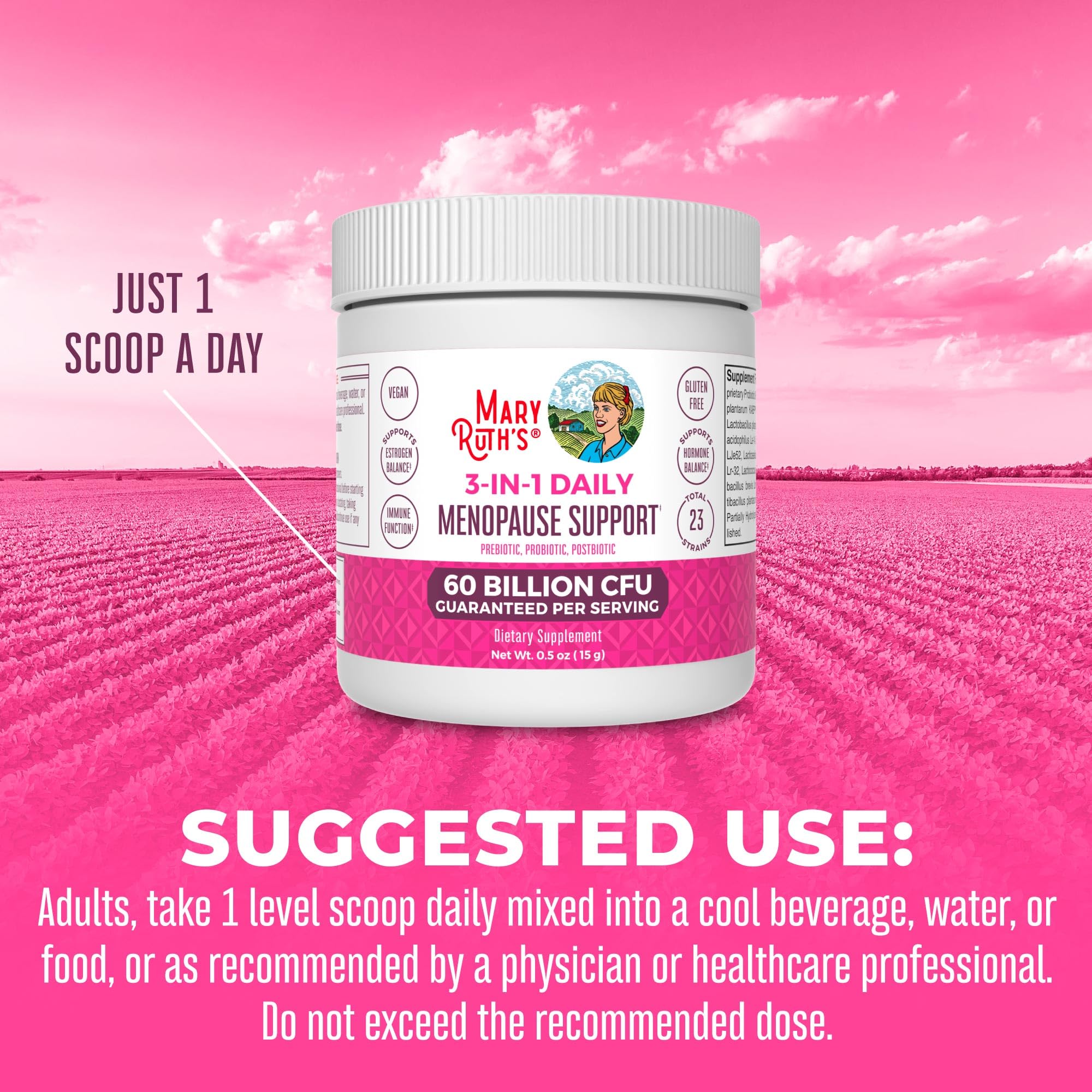 SunFiber prebiotic element supports digestive health in the formula.