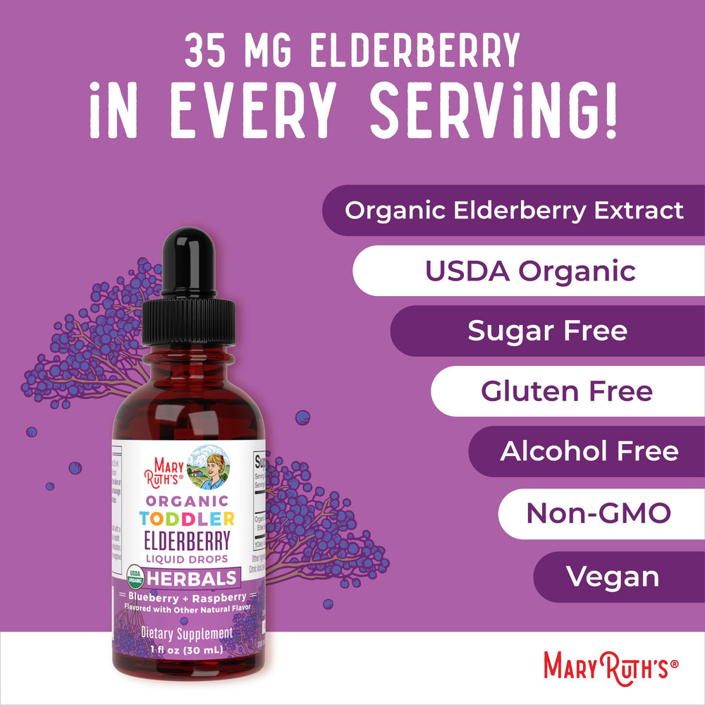 MaryRuth Organics daily serve drops added to water for toddlers