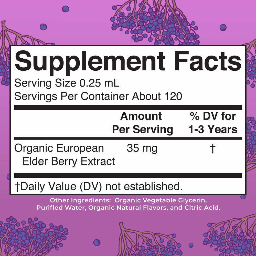 MaryRuth Organics toddler elderberry syrup drops ready for easy daily dosing