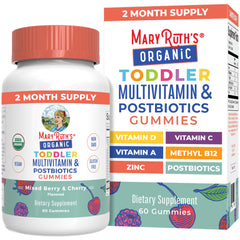 MaryRuth Organics toddler multivitamin gummies berry bottle pour support daily nutrition