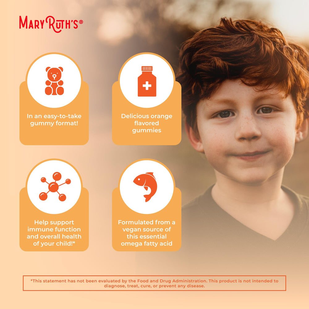 MaryRuth Organics no fish taste omega-3 gummy.