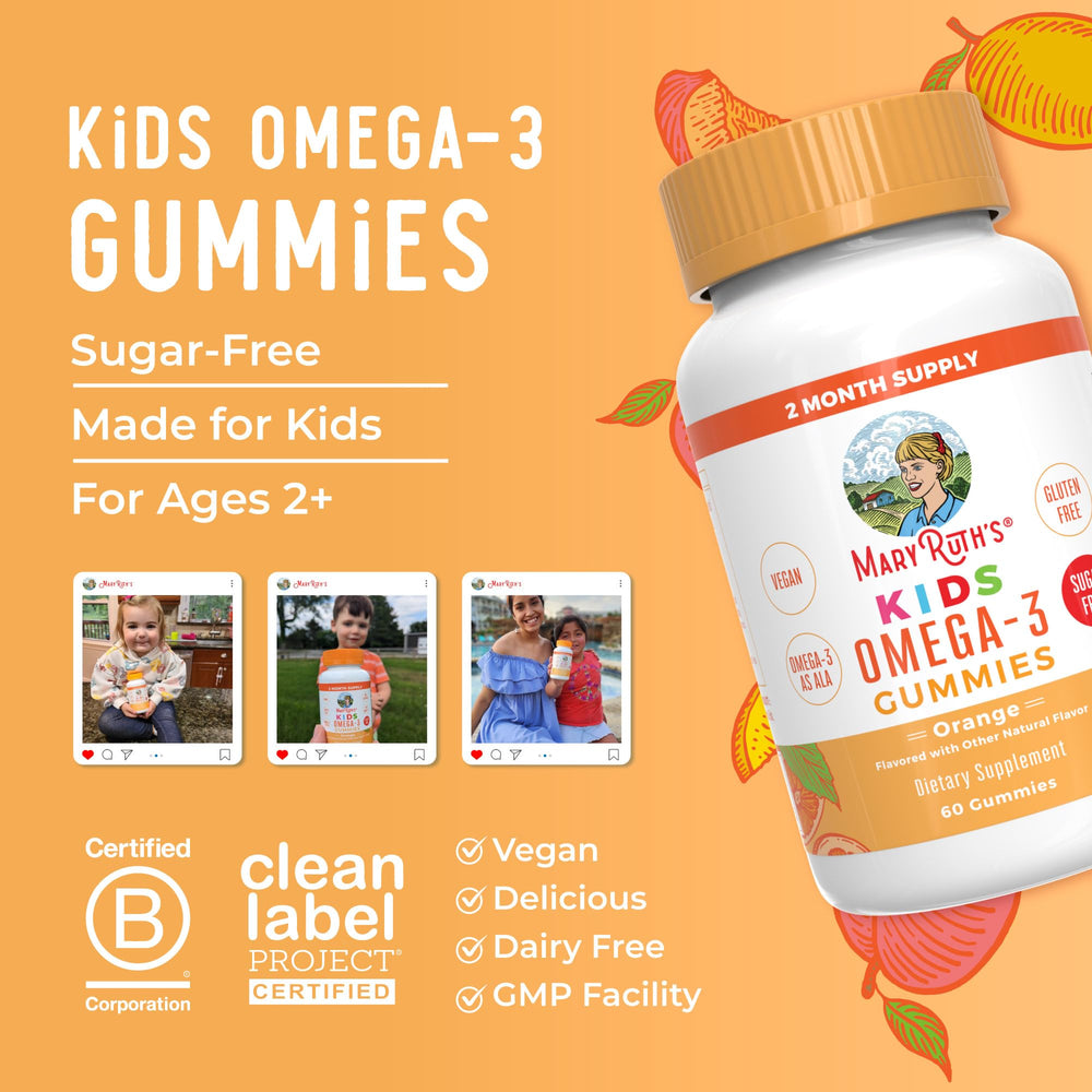 MaryRuth Organics GMP-certified packaging with clean label.