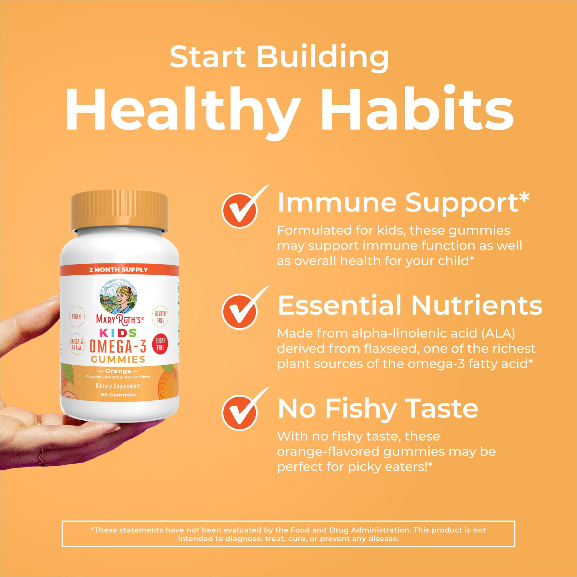 MaryRuth Organics gummy with vitamin C for immune support.