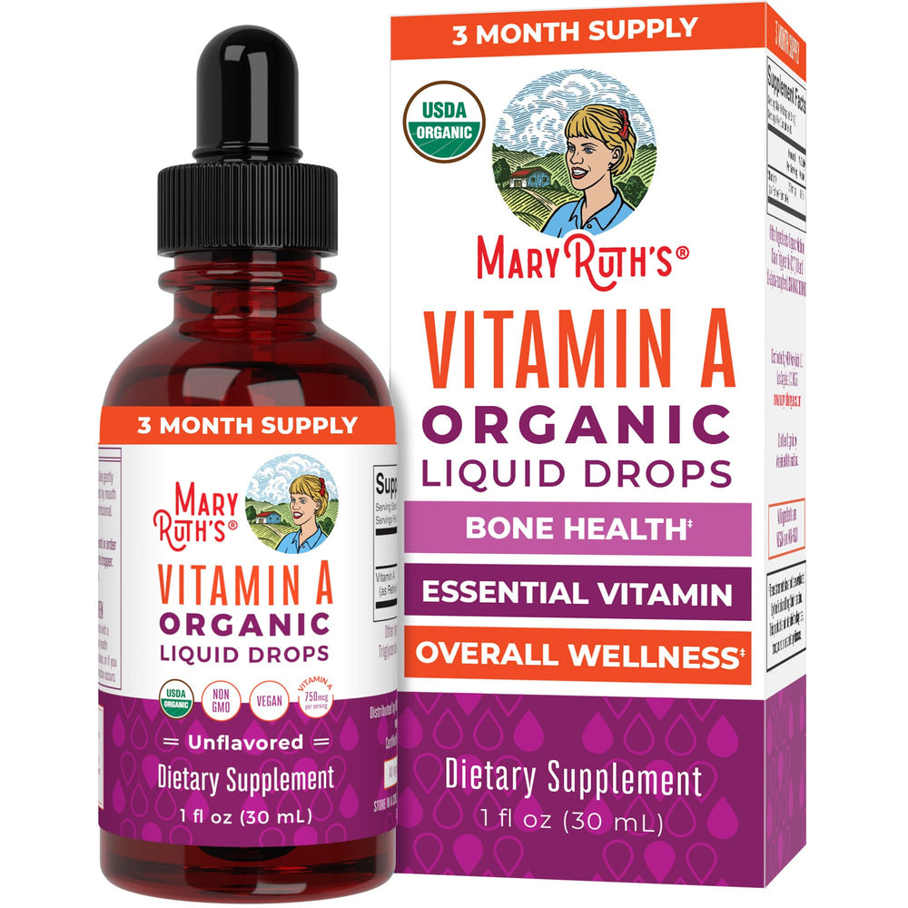 MaryRuth Organics Vitamin A Liquid Drops bottle for easy daily vitamin A intake