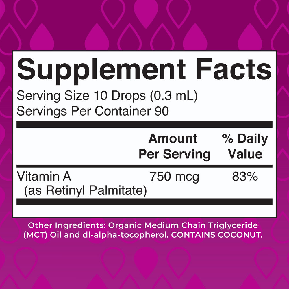MaryRuth Organics Vitamin A Liquid Drops pipette dispensing for precise dosing