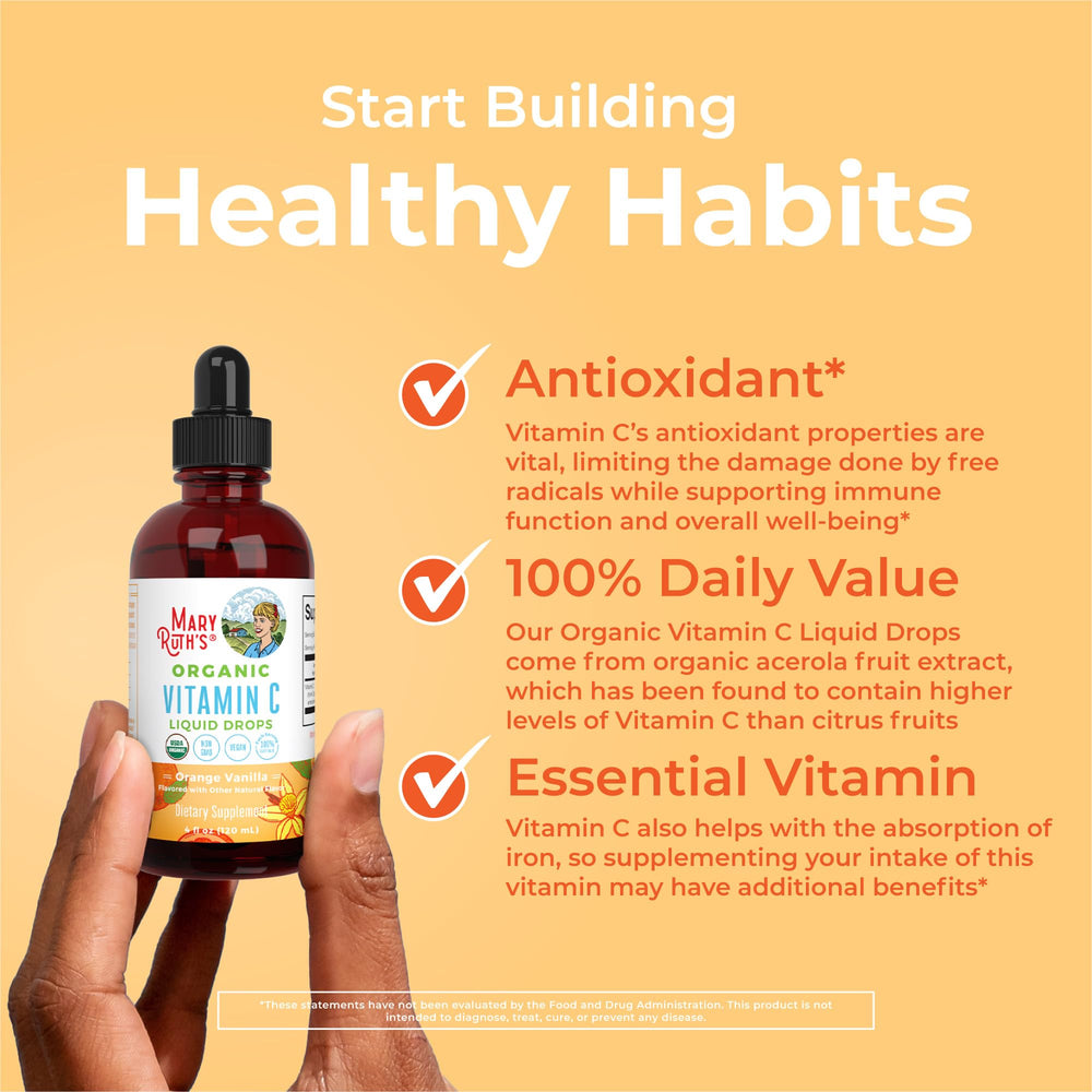 MaryRuth Organics Vitamin C drops dispenser enables precise daily dosage