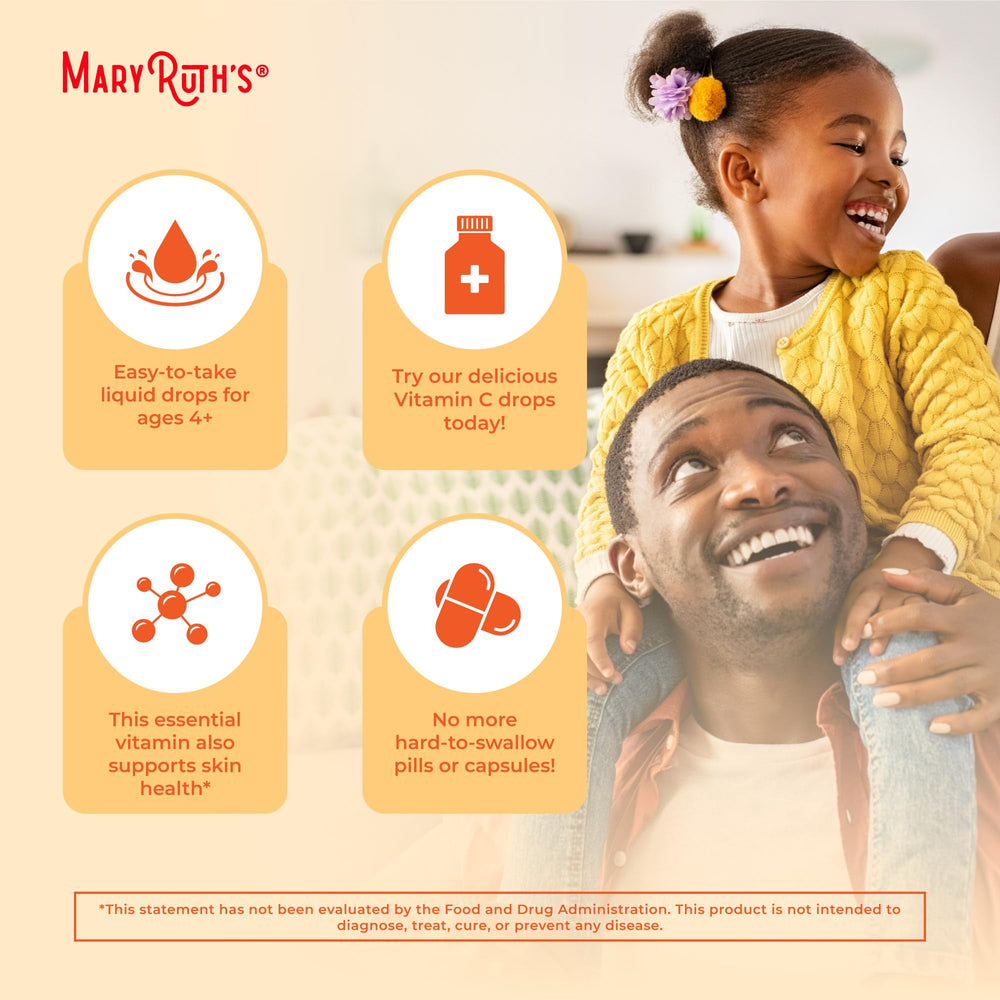 MaryRuth Organics Vitamin C drops added to water for quick dilution