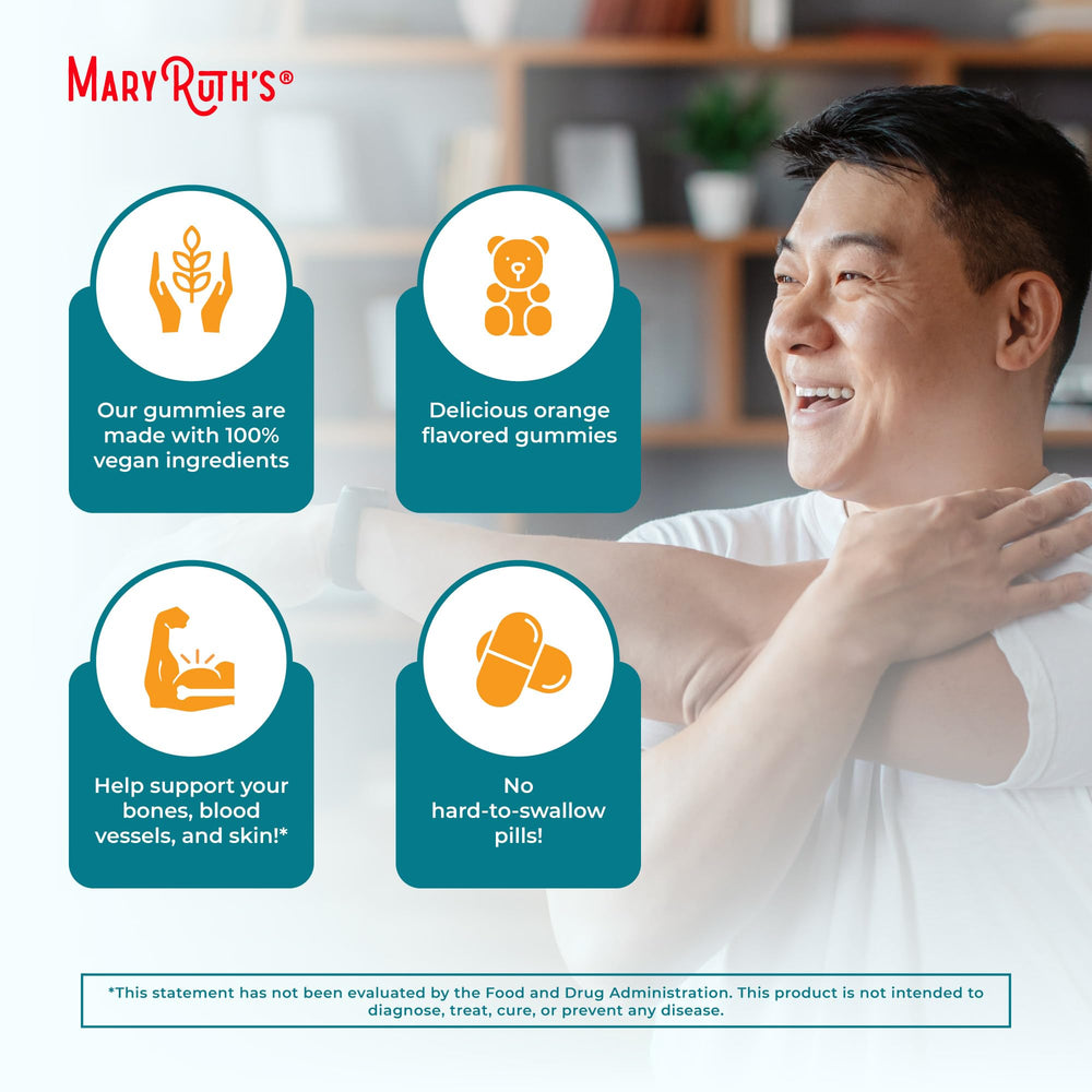 MaryRuth Organics Vitamin C gummies dairy-free and gluten-free with no gelatin.