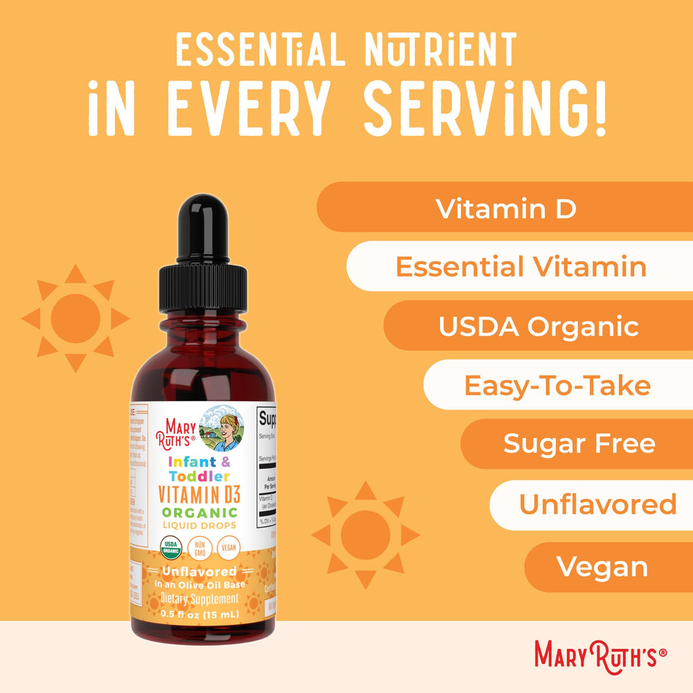MaryRuth Organics Vitamin D Drops gluten-free dairy-free packaging
